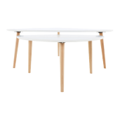 Set 2 masute mdf alb fag natur Folko 116x66x45 cm, 75x43x39 cm