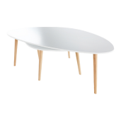 Set 2 masute mdf alb fag natur Folko 116x66x45 cm, 75x43x39 cm