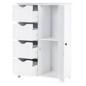 Dulap mdf alb Stormi 50x30x82,7 cm