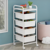 Raft pardoseala mobil fier mdf plastic alb Sufik 33x42x74 cm