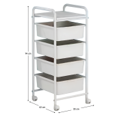 Raft pardoseala mobil fier mdf plastic alb Sufik 33x42x74 cm