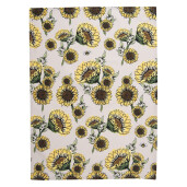 Set 3 prosoape bucatarie bumbac Floarea Soarelui 50x70 cm