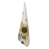 Set 3 prosoape bucatarie bumbac multicolor Floarea Soarelui 50x70 cm