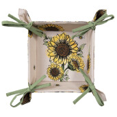 Cos paine bumbac multicolor Floarea Soarelui 35x35x8 cm