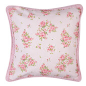 Set 2 fete perne textil roz verde Trandafiri 40x40 cm