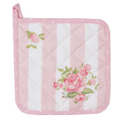 Set 2 servete termice bumbac roz verde 20x20 cm