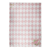Patura textil alb roz verde 130x170 cm