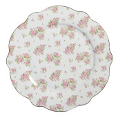 Set 4 farfurii portelan multicolor Roses 27x2 cm