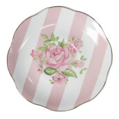 Set 4 cesti portelan alb verde roz 12x9x6 cm, 14x2 cm, 200 ml