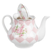 Ceainic portelan multicolor Romantic 20x14x17 cm / 1000 ml