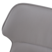 Scaun dining textil gri metal negru Tabita 51x54x87 cm