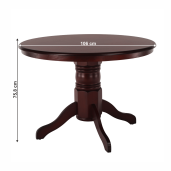 Masa rotunda MDF maro castaniu Tablos 106x106x75.8 cm 