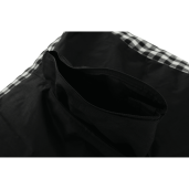 Taburet textil negru alb Kreton 60x60x45 cm