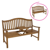 Banca de gradina cu masuta, lemn de salcam, Taima 150x64x104 cm