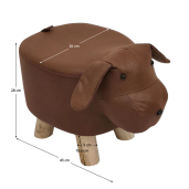 Taburetul in forma de Caine maro natur Tamali 43x26x28 cm 