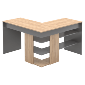 Birou de colt DTD stejar artisan grafit Tamari 120x120x75,4 cm
