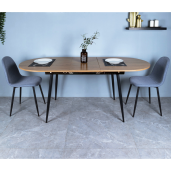 Masa dining extensibila stejar neagra Tameron 150-190x80x75 cm