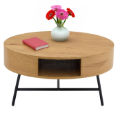 Masuta stejar negru Tarmon 80x42 cm
