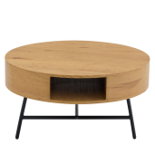 Masuta stejar negru Tarmon 80x42 cm