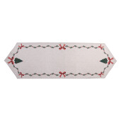 Traversa masa Craciun bumbac multicolor 50x160 cm