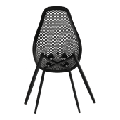 Scaun negru Tegra 37x53x86 cm