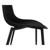 Scaun negru Tegra 37x53x86 cm