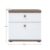 Noptiera DTD pin canyon/stejar sonoma trufel Teina 48x43,5x46 cm