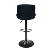 Scaun bar piele textil metal negru Terkan 40x43x86-106 cm