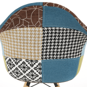 Fotoliu patchwork fag Tobo 63x60x83 cm