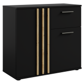 Comoda DTD negru stejar artisan Tolis 80x35x73 cm