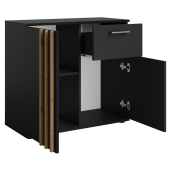 Comoda DTD negru stejar artisan Tolis 80x35x73 cm
