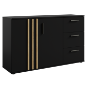 Comoda, DTD negru stejar artisan Tolis 120x35x73 cm