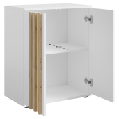 Comoda DTD alb stejar artisan Tolis 60x35x73 cm