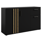 Comoda DTD negru stejar artisan Tolis 120x35x73 cm