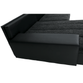 Coltar extensibil tapiterie piele ecologica textil negru Toniks 300x215x73 cm