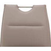 Scaun tapiterie piele ecologica gri maro Tosena 44x60.5x98 cm