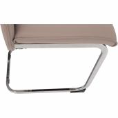 Scaun tapiterie piele ecologica gri maro Tosena 44x60.5x98 cm