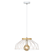 Lustra metal alb lemn natur Trex 37.5x37.5x119.5 cm