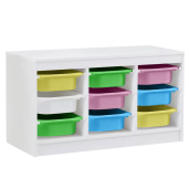 Organizator cu cutii de depozitare MDF plastic multicolor Trimal 99x44x55 cm