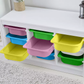 Organizator cu cutii de depozitare MDF plastic multicolor Trimal 99x44x55 cm