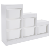 Raft, organizator DTD plastic alb Trinis 120,5x30x90 cm