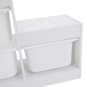 Raft, organizator DTD plastic alb Trinis 120,5x30x90 cm