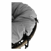 Fotoliu rotativ cu pernă, gri Triss 78x75x80 cm