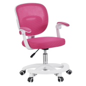 Scaun birou pivotant roz alb Trixi 59x50x81-91 cm