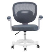 Scaun birou pivotant gri alb Trixi 59x50x81-91 cm