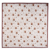 Fata masa Veverite bumbac bej maro 100x100 cm
