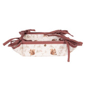 Cos paine Veverite bumbac bej maro 35x35x8 cm