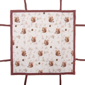 Cos paine Veverite bumbac bej maro 35x35x8 cm