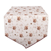 Traversa masa Veverite bumbac bej maro 50x160 cm
