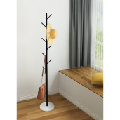 Cuier pardoseala metal negru piatra alba Tukan 30x30x173 cm